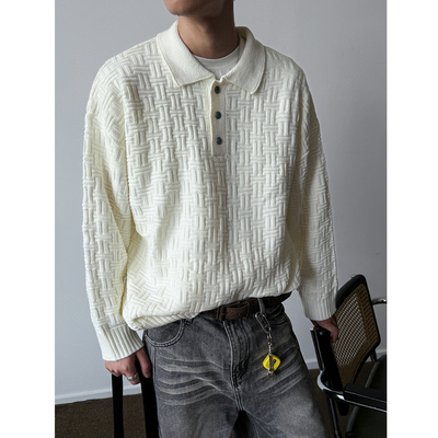 定制纽扣老钱风毛衣男女