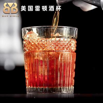 酒吧调酒美国进口刻花威士忌杯柯林杯果汁杯饮料杯鸡尾酒杯ROCK杯