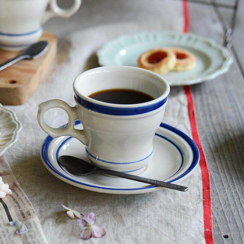 日本制进口Studio M'复古陶瓷咖啡杯托盘早餐红茶牛奶饮料马图片