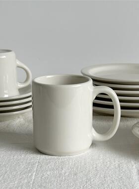 On the table - 乳白系列陶瓷直身马克杯 厚实水杯咖啡杯 330ml