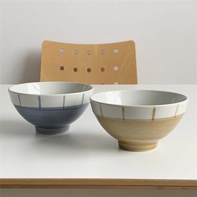On the table - 5寸釉下彩芝麻釉复古陶瓷米饭碗 家用饭碗粥碗