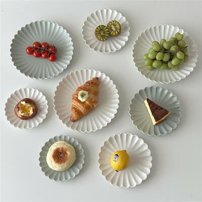 On the table - 日式菊皿陶瓷餐盘 早餐盘 家用西餐盘 6寸9寸