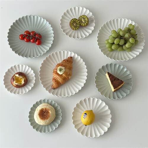 On the table - 日式菊皿陶瓷餐盘 早餐盘 家用西餐盘 6寸9寸