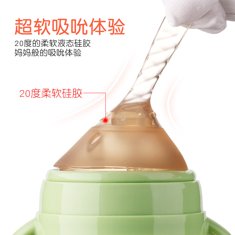 热销断奶奶嘴7clm超宽口径吸管仿母乳可么宝宝硅胶软新生婴儿多么