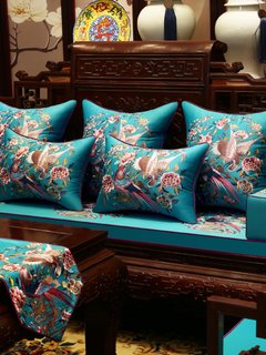 新中式红木沙发坐垫实木家具v椅垫中国风罗汉床五件套座垫防滑定