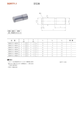 定位銷SGR771.1