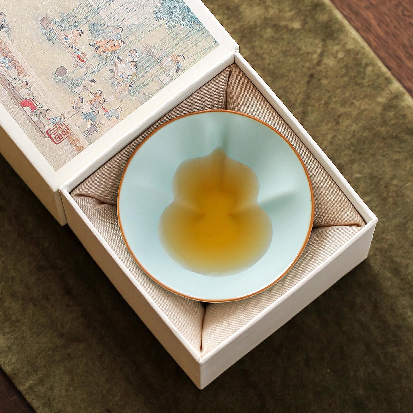 汝窑福禄杯主人杯陶瓷茶杯