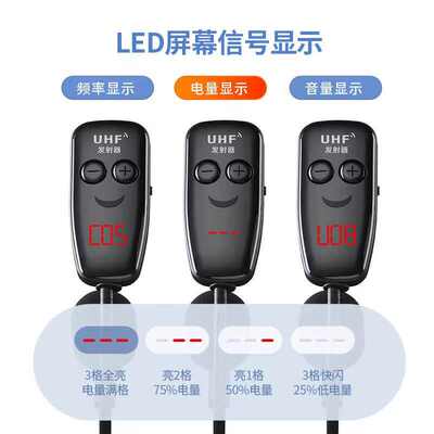 UHF一拖二无线麦克风耳麦头戴式音响万能教师舞台演出户外K歌话筒