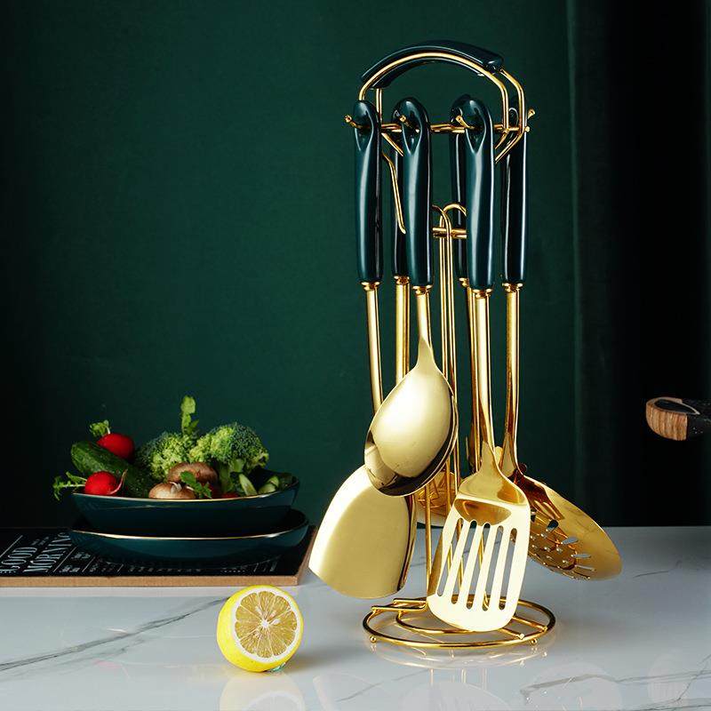 锅铲套装炒菜铲子全套家用锅铲汤勺漏勺厨房厨具用品铲勺子7件套,鲜花速递/花卉仿真/绿植园艺,割草机/草坪机,淘宝优惠券,粉丝福利购,淘宝优惠卷