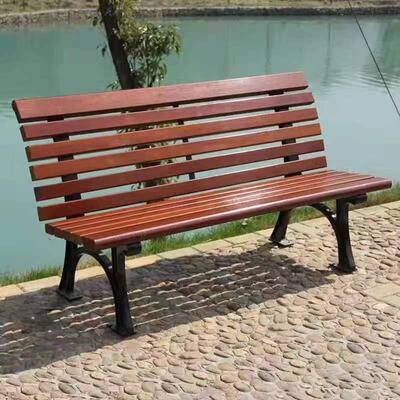 公园椅户外长椅双人靠背长条凳子铁艺塑木凳子长凳广场庭院椅子