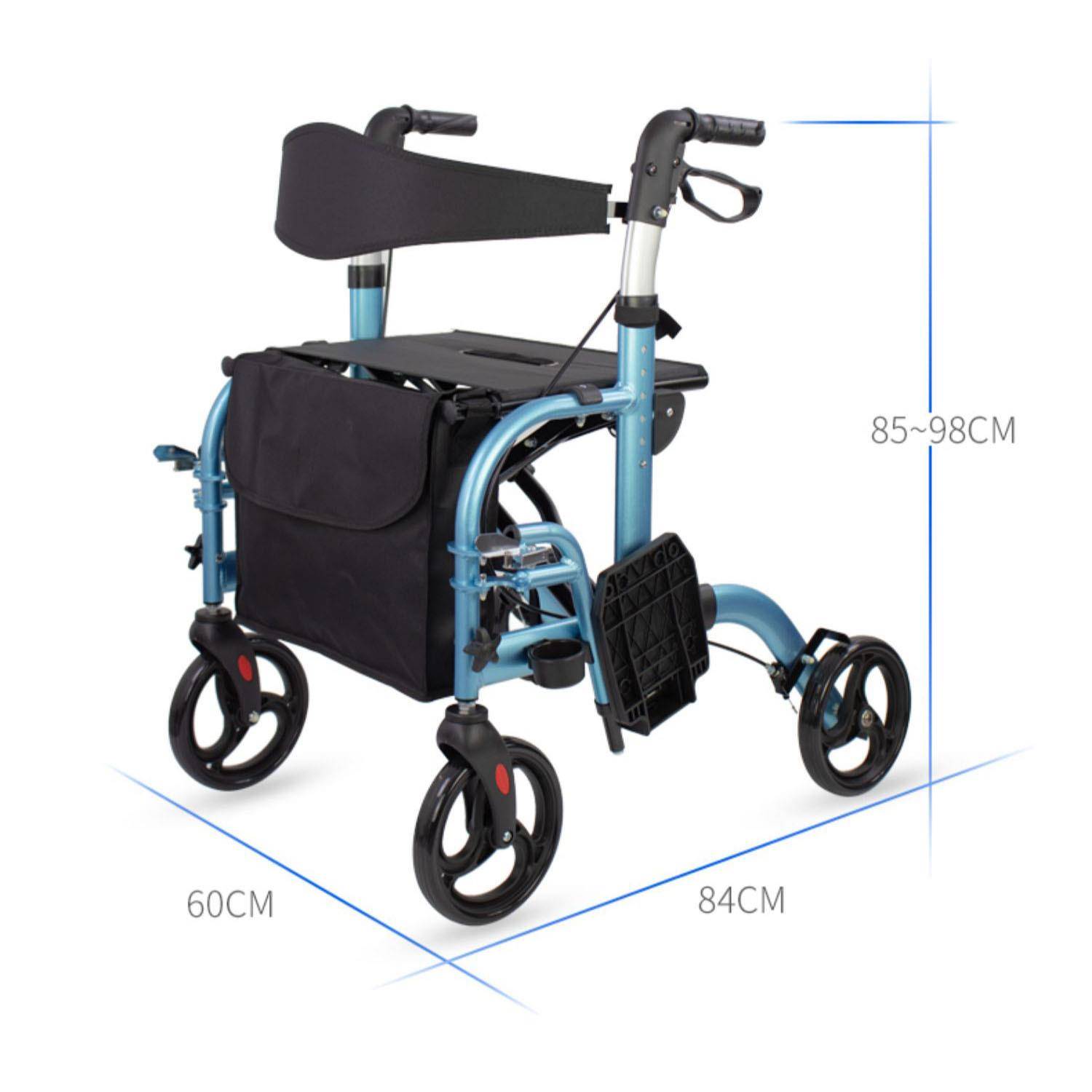 露营老人助步器学步车折叠行走手推车行走路四轮车代步购物车商场