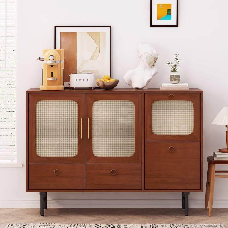 北欧实木餐边柜 家用小户型靠墙多功能茶水柜客厅复古玄关储物柜,3C数码配件,USB灯,淘宝优惠券,粉丝福利购,淘宝优惠卷