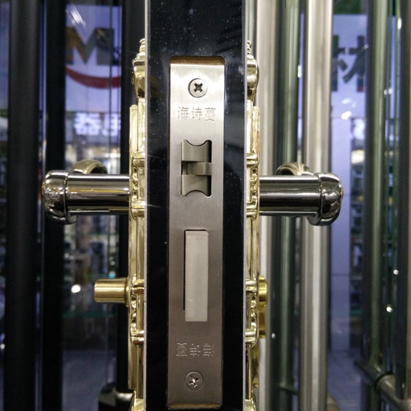 太钛黑金色中式欧式室内卧室房门锁卫生间执手锁具木门把手锁