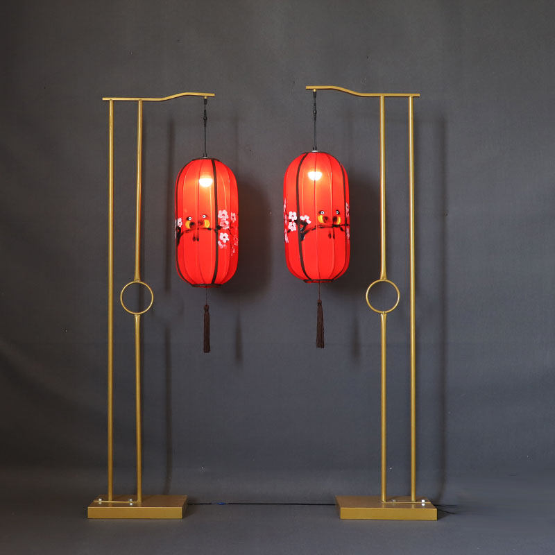 新中式婚礼道具灯笼路引中式婚庆道具铁艺宫灯笼路引舞台装饰摆件