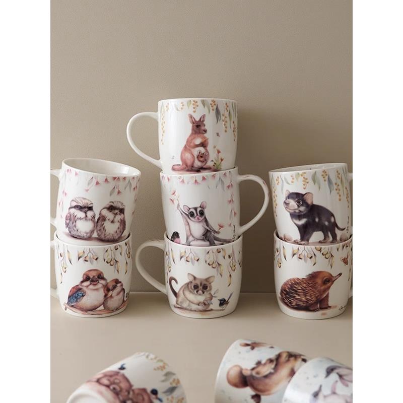 英国午间骨瓷水杯猫咖啡杯陶瓷欧洲古典下午茶杯为妇女