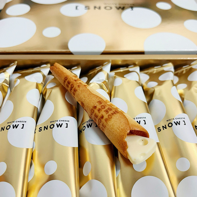【顺丰】日本进口snow cheese芝士奶油夹心蛋卷高端零食伴手礼盒