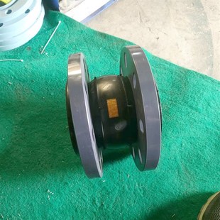 乙丙橡胶软连x接 PVC塑料法兰三元 耐酸碱DN100耐油可曲挠橡胶接头