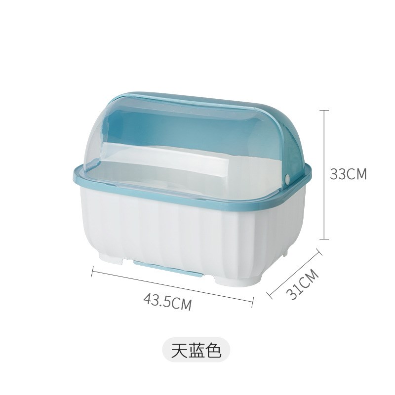 厨房沥水碗柜f带盖放碗箱装碗碟碗盘餐具家用小型置物架碗筷收纳