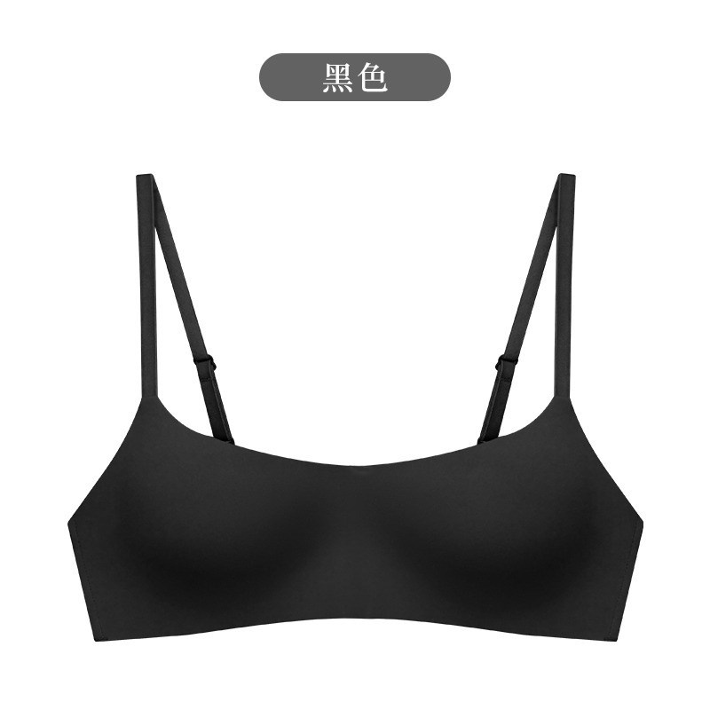 薄杯一片式无痕内衣女小胸聚拢上托防G下垂收副乳无钢圈舒适文胸