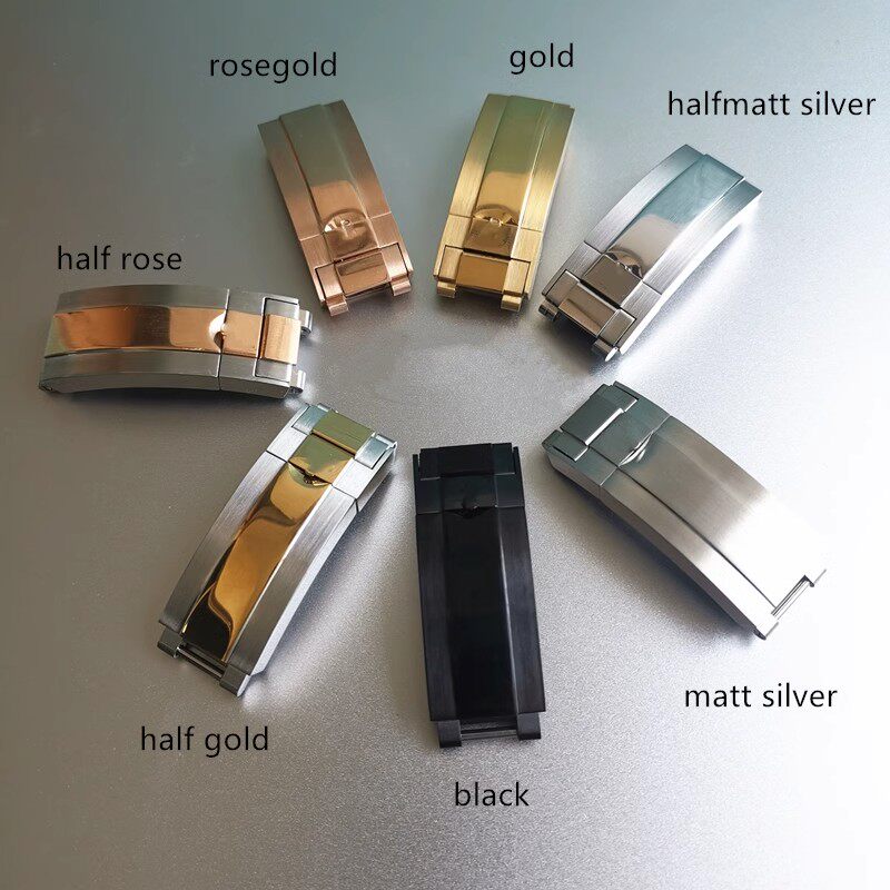 原装款9mm适用劳力士水鬼游艇迪通拿精钢带硅胶表带拉牙微调表扣