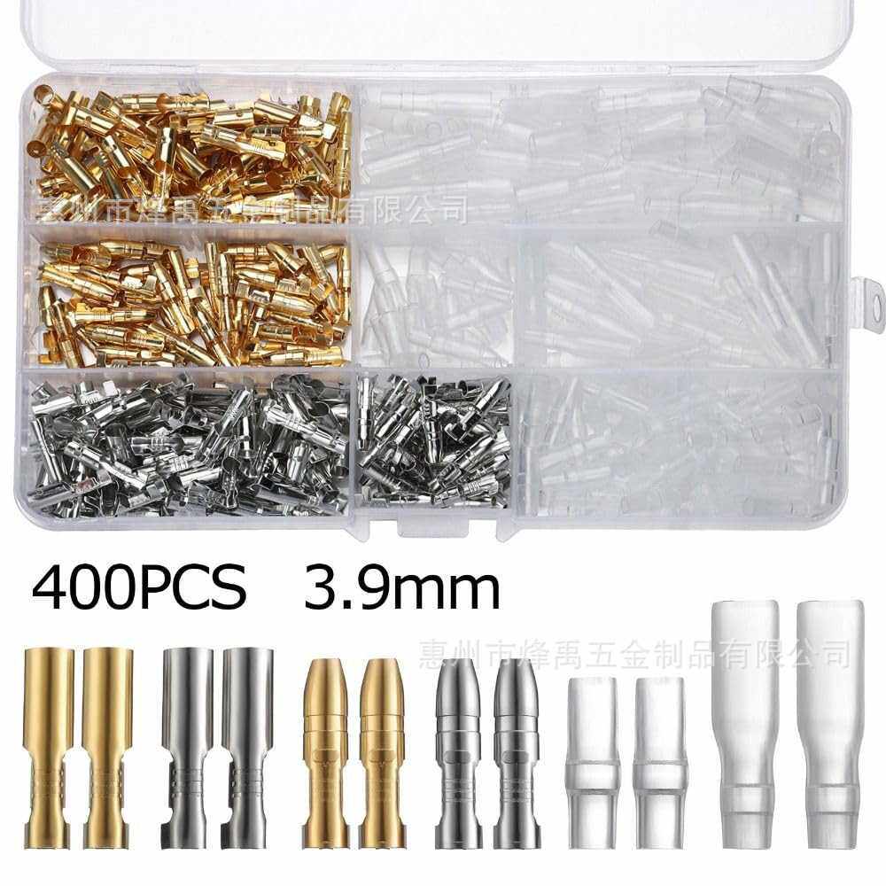 400pcs电缆接头 开关电缆连接端子带绝缘罩