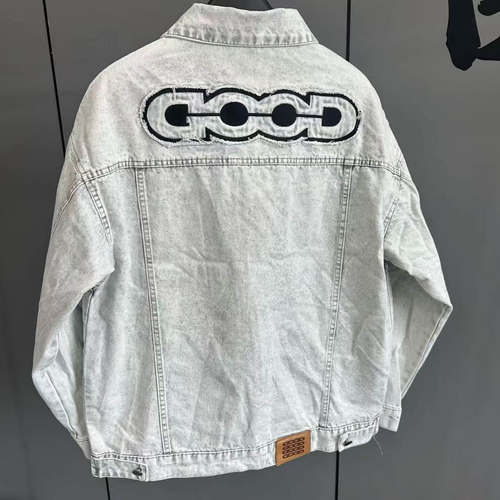 秋冬新款GOOO刺绣牛仔外套夹克男