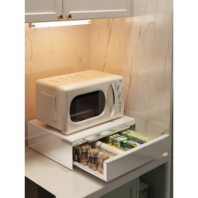 厨房置物架家用多功能微波炉烤箱架小家电支撑托盘台面抽拉收纳架