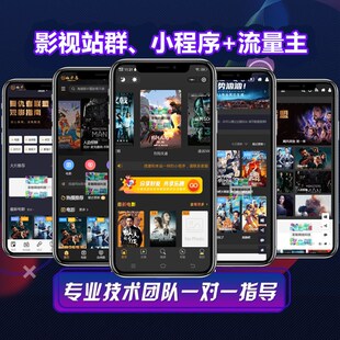 影视电影b视频打赏小程序流量主系统源码网站平台搭建app软件开发