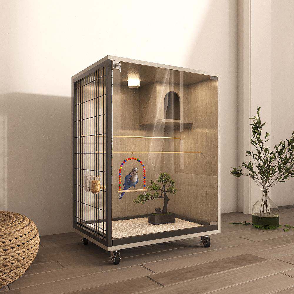 拇指喵鹦鹉玄凤实木专用鸟笼子特大型大号定制豪华别墅透明繁殖