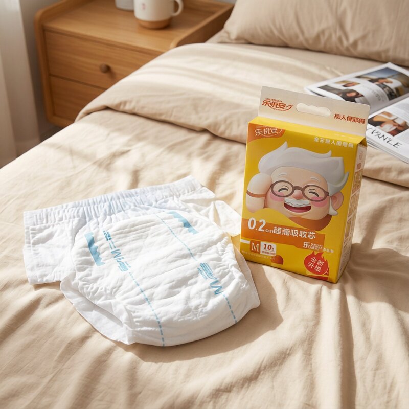 【40片超薄款】乐悦安成人纸尿裤尿不湿隔尿垫瞬吸防漏产后待产 - 实物图