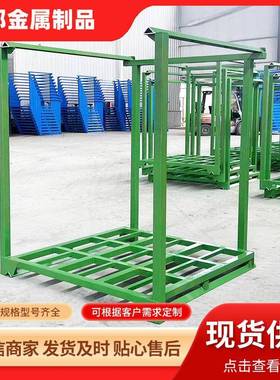 冷库金属巧固架钢制方管喷塑堆垛架喷塑处理堆叠多层绿色巧固架