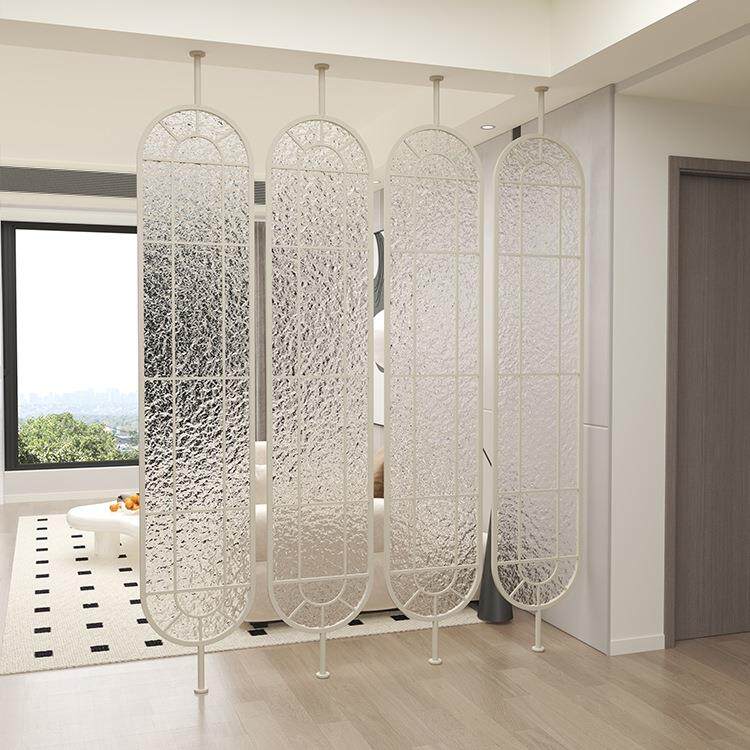 新款客法式奶油风可旋转户进门玻璃屏风玄隔断关装79871饰厅遮挡