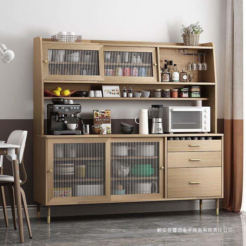 新实木多层柜板中式餐边酒柜现代简约储物柜餐厅菜厨柜无品牌/茶