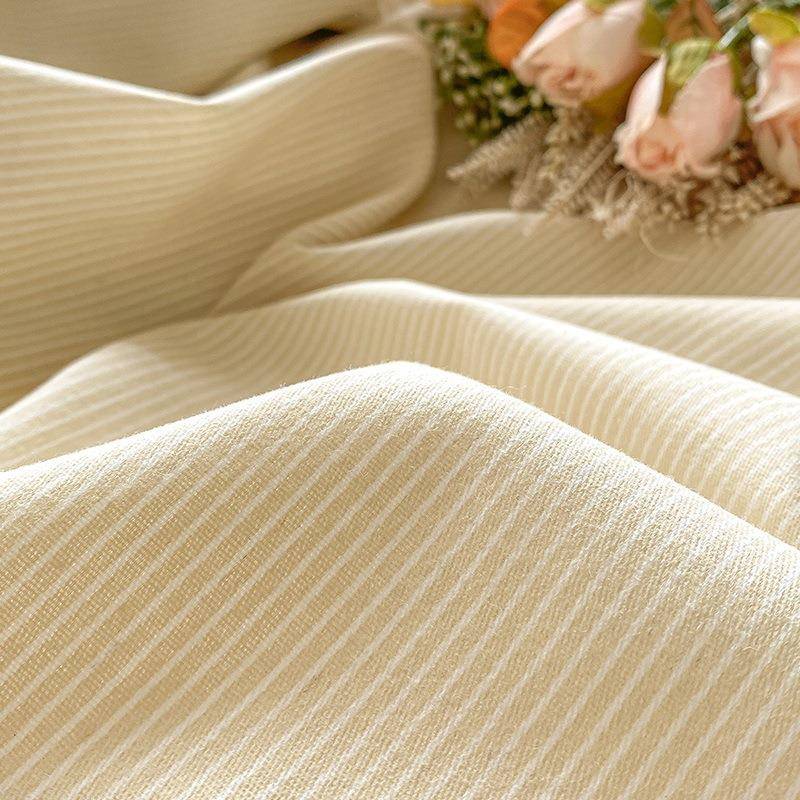 简纯全GBR棉磨毛四件被套冬季加厚约保暖棉套床单床笠床上用品三