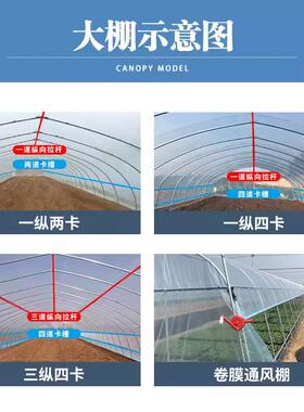 温室大骨架钢管养棚CVG菜殖植家用全套猪鸡种舍钢架连栋配件简易