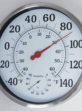 TH9300SS30CM不锈壳温湿度HM-0074计（窄边钢壳-美+盘白面）