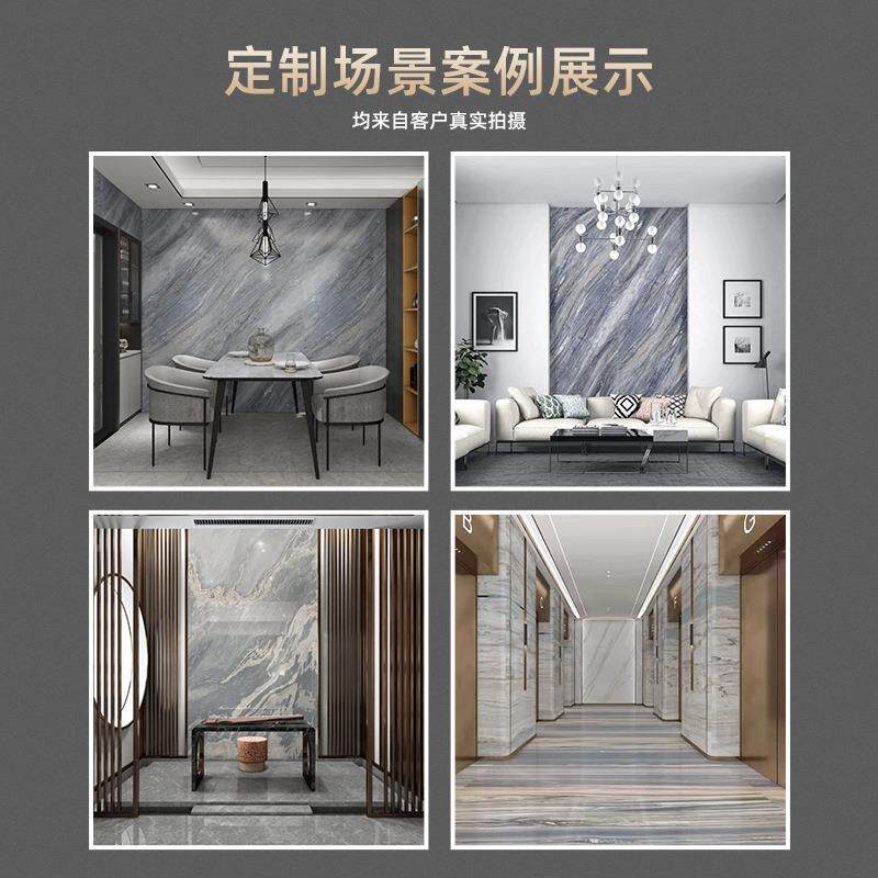 理浮石AJD厂天然大石餐云桌家用奢石茶桌面天然大几理石洞石台面