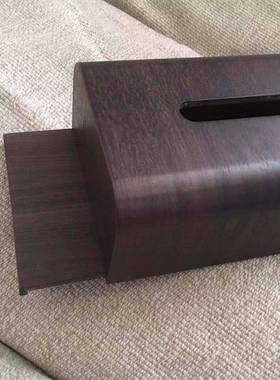 欧纸式古客厅办公室酒复店木制收纳抽盒木质88631纸巾盒盒