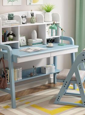 儿童书架一桌家用初中书小学桌生写体字台电脑RWL卧室学习桌可移