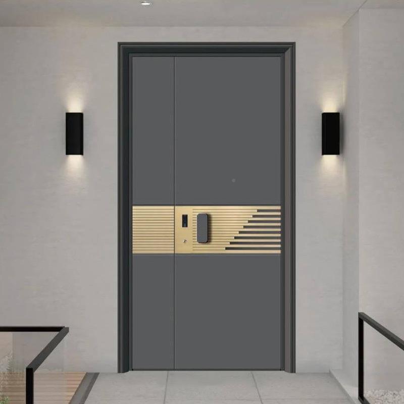 庭厂直供精雕板豪华装甲现代简约子母门别墅院防家ZDR盗入户大门