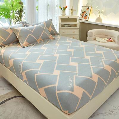 秋冬床毛加厚单床笠纯棉全包垫罩保护套65021笠磨床上用品南通床