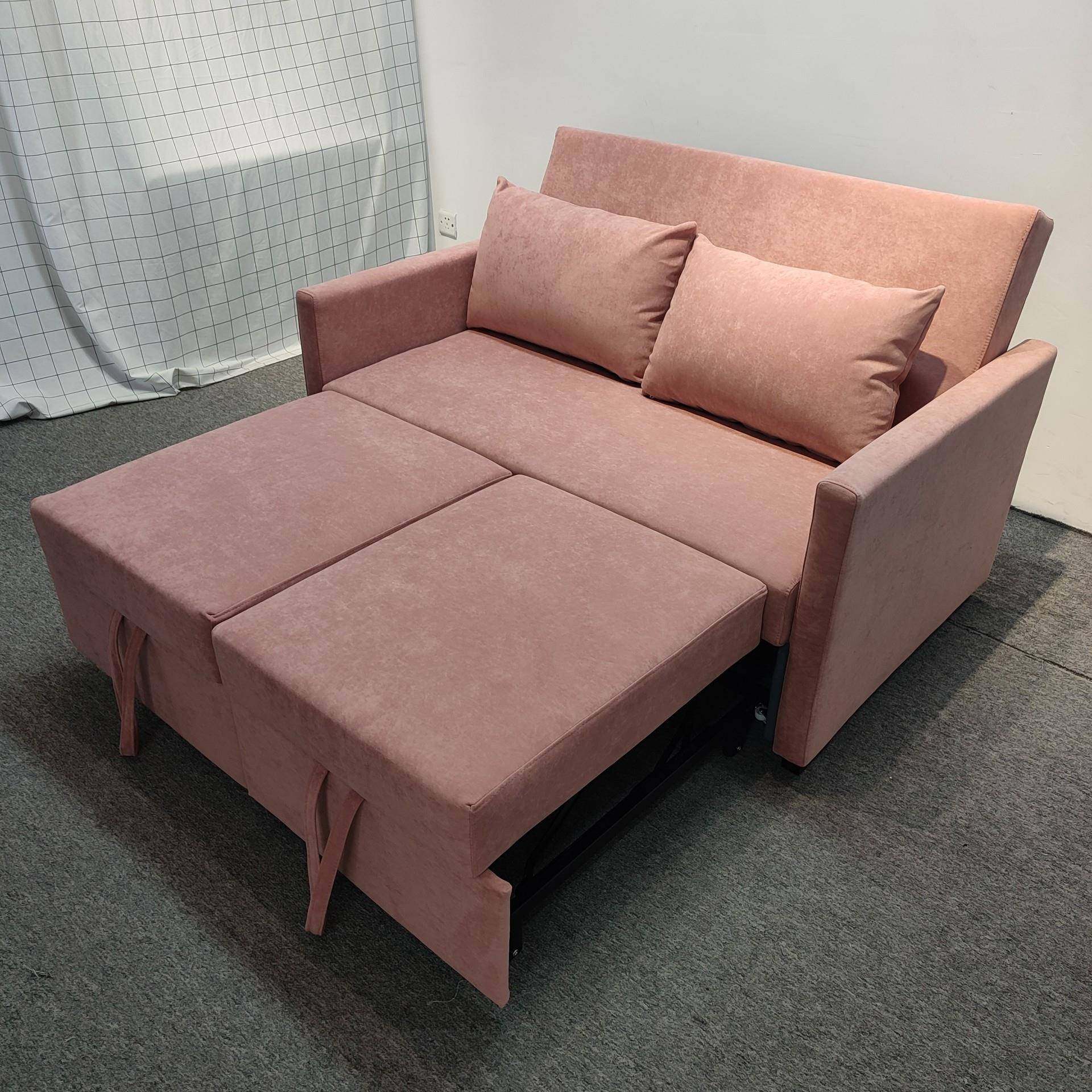 功能小户型科技绒布推拉可沙多发床防猫72002抓厅公客寓折叠梳化