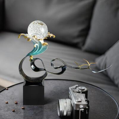 风生水RD7391起海浪高摆件轻奢创档家居入户客装厅玄关电视柜意水