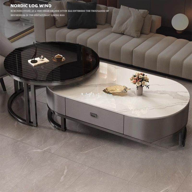岩板茶几客厅茶家26075用款轻奢现代简约小户型茶桌圆形202新5网红茶几,影音电器,DIY配件,淘宝优惠券,粉丝福利购,淘宝优惠卷
