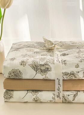 A类超软母糯婴被双层纱40523碎花床单床上用品四件套学套生宿舍三