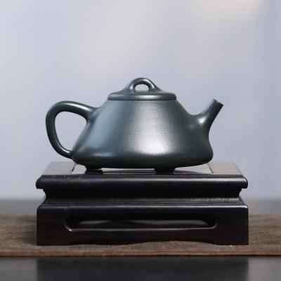 宜兴兰紫砂壶源厂家价墨绿泥紫砂壶茶具九102176君头领子子君冶石