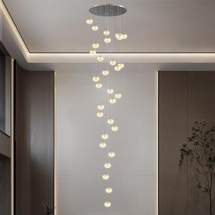 店楼梯吊灯客厅灯自无品牌 建别墅L红ED网楼中楼厅酒现大代简约创