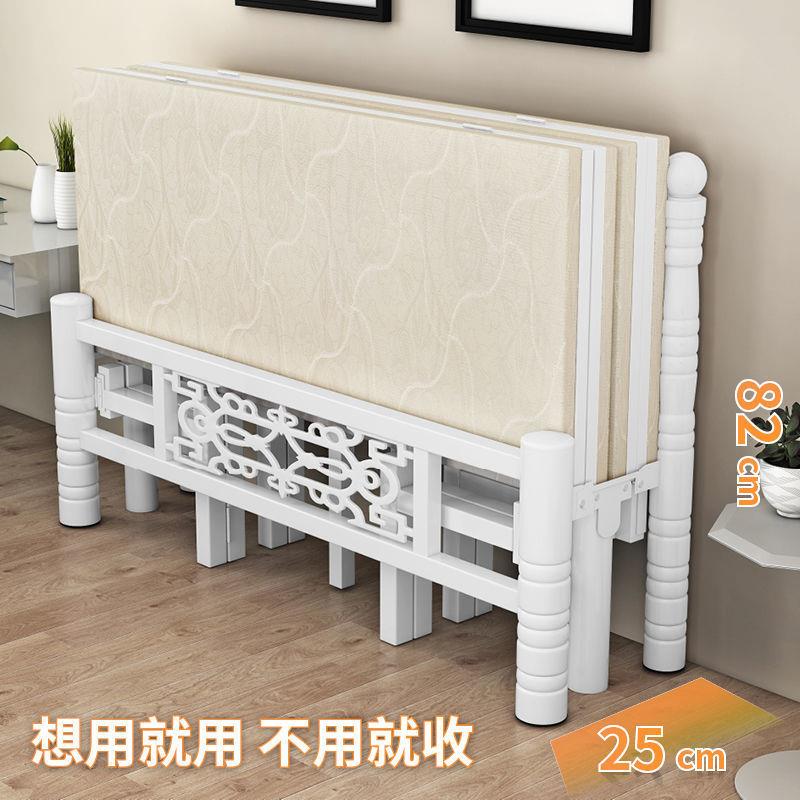 可休折叠床午YLT木板简易木板床单人双人铁架.家用成人1米米1.215