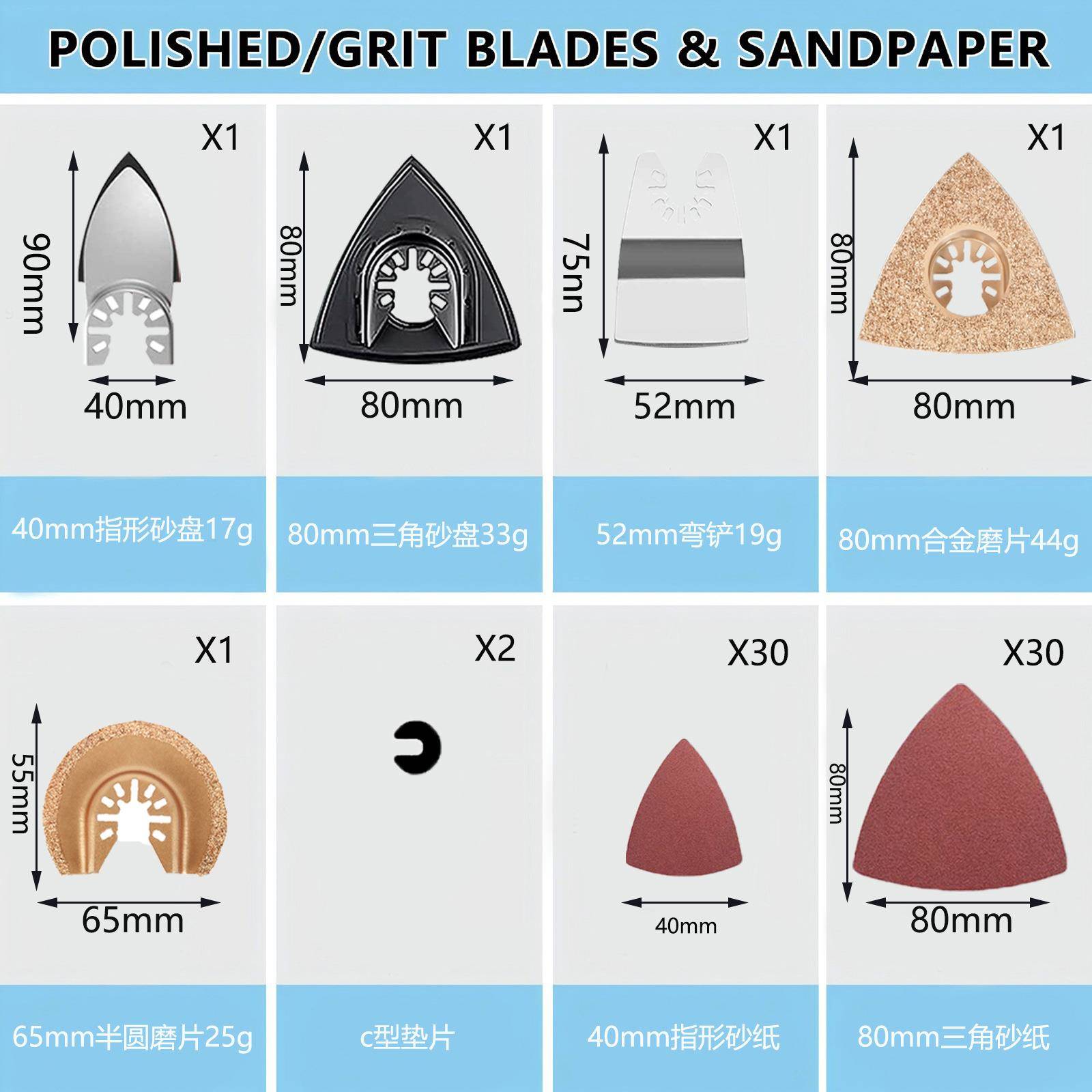 厂功家配直供2件套万用宝HAZ锯片件多3能修边机套装