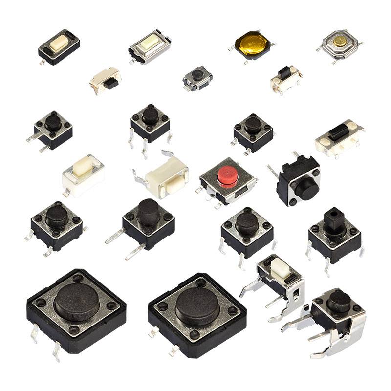 泰华工厂直供轻触贴片复位微动按钮6x6x5中二脚纸袋编带 按键开关